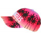 Casquette Los Angeles Rouge Tropicale Palmiers Noirs Streetwear Sunrise CASQUETTES Hip Hop Honour