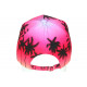 Casquette Los Angeles Rouge Tropicale Palmiers Noirs Streetwear Sunrise CASQUETTES Hip Hop Honour