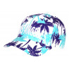 Casquette Los Angeles Blanche Tropicale Palmiers Violets Streetwear Sunrise