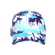 Casquette Los Angeles Blanche Tropicale Palmiers Violets Streetwear Sunrise CASQUETTES Hip Hop Honour