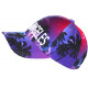 Casquette Los Angeles Violette Tropicale Palmiers Noirs Streetwear Sunrise CASQUETTES Hip Hop Honour