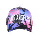 Casquette Los Angeles Violette Rose Tropicale Palmiers Streetwear Sunrise CASQUETTES Hip Hop Honour
