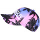 Casquette Los Angeles Violette Rose Tropicale Palmiers Streetwear Sunrise CASQUETTES Hip Hop Honour