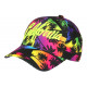 Casquette California Jaune Fluo Tropicale Palmiers Rouges Streetwear Sunrise CASQUETTES Hip Hop Honour