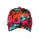Casquette California Rouge et Turquoise Tropicale Palmiers Streetwear Sunrise CASQUETTES Hip Hop Honour