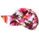 Casquette California Rose et Blanche Tropicale Palmiers Streetwear Sunrise CASQUETTES Hip Hop Honour