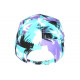 Casquette California Turquoise et Violette Tropicale Palmiers Streetwear Sunrise CASQUETTES Hip Hop Honour