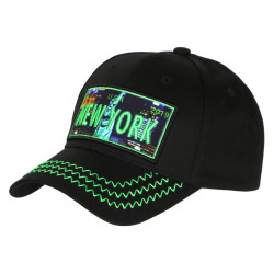 Casquette NY Verte et Noire Originale Streetwear Design City New York CASQUETTES Hip Hop Honour