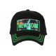 Casquette NY Verte et Noire Originale Streetwear Design City New York CASQUETTES Hip Hop Honour