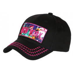 Casquette NY Rose et Noire Originale Streetwear Design City New York CASQUETTES Hip Hop Honour