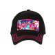 Casquette NY Rose et Noire Originale Streetwear Design City New York CASQUETTES Hip Hop Honour