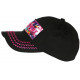 Casquette NY Rose et Noire Originale Streetwear Design City New York CASQUETTES Hip Hop Honour