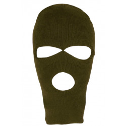 Cagoule Trois Trous en Laine Verte Kaki Confort et Chaude Ryder Cagoule Nyls Création