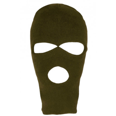 Cagoule Trois Trous en Laine Verte Kaki Confort et Chaude Ryder Cagoule Nyls Création