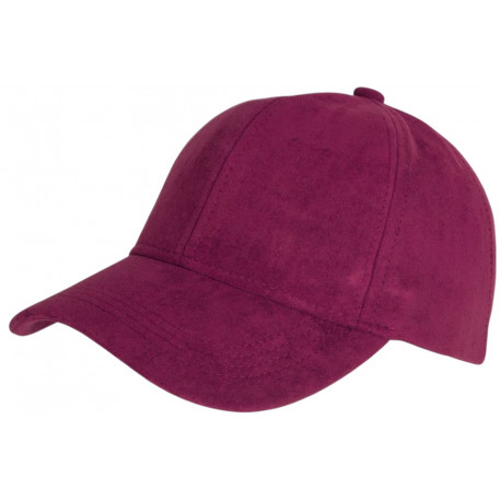 Casquette Daim Rouge Bordeaux Classe Suedine Kalter Baseball CASQUETTES Nyls Création