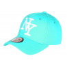 Casquette Enfant Turquoise en Coton NY Baseball Wazzy 7 a 12 ans