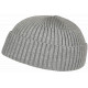 Bonnet Docker Gris en Laine Style Marin Miki Hiver Gweltaz BONNETS Nyls Création