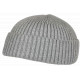 Bonnet Docker Gris en Laine Style Marin Miki Hiver Gweltaz BONNETS Nyls Création