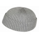 Bonnet Docker Gris en Laine Style Marin Miki Hiver Gweltaz BONNETS Nyls Création