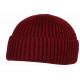 Bonnet Docker Rouge Bordeaux en Laine Look Marin Miki Hiver Gweltaz BONNETS Nyls Création