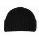 Bonnet Docker Noir en Laine Look Marin Miki Hiver Gweltaz BONNETS Nyls Création
