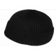 Bonnet Docker Noir en Laine Look Marin Miki Hiver Gweltaz BONNETS Nyls Création