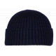 Bonnet Docker Bleu Marine en Laine Look Marin Miki Hiver Gweltaz BONNETS Nyls Création