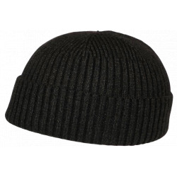 Bonnet Docker Gris Anthracite en Laine Look Marin Miki Hiver Gweltaz BONNETS Nyls Création