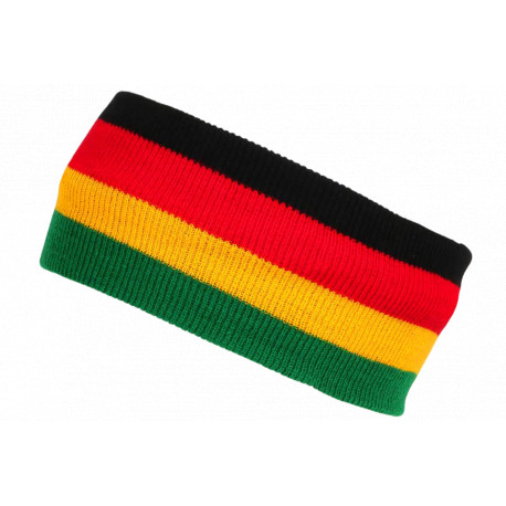 Bandeau Rasta en Laine Rouge Vert Jaune Fashion Jamaïque Bandeau Nyls Création