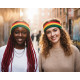 Bandeau Rasta en Laine Rouge Vert Jaune Fashion Jamaïque Bandeau Nyls Création