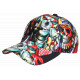 Casquette Tête de Mort Rouge et Verte Streetwear NY Baseball Skull CASQUETTES Hip Hop Honour