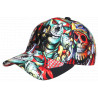 Casquette Tête de Mort Rouge et Verte Streetwear NY Baseball Skull