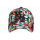 Casquette Tête de Mort Rouge et Verte Streetwear NY Baseball Skull CASQUETTES Hip Hop Honour