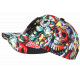 Casquette Tête de Mort Rouge et Verte Streetwear NY Baseball Skull CASQUETTES Hip Hop Honour