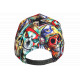 Casquette Tête de Mort Rouge et Verte Streetwear NY Baseball Skull CASQUETTES Hip Hop Honour