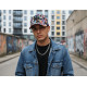 Casquette Tête de Mort Noire et Rose Streetwear NY Baseball Skull CASQUETTES Hip Hop Honour