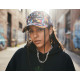 Casquette Tête de Mort Noire et Rose Streetwear NY Baseball Skull CASQUETTES Hip Hop Honour