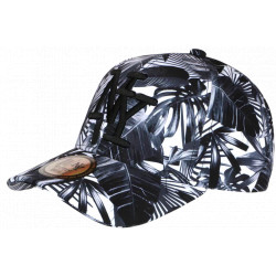 Casquette NY Blanche et Noire Tropicale Palmiers Design Streetwear Hawaï CASQUETTES Hip Hop Honour