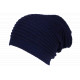 Bonnet Long Bleu Marine Rasta Oversize en Laine Tendance Karpher BONNETS Nyls Création
