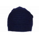 Bonnet Long Bleu Marine Rasta Oversize en Laine Tendance Karpher BONNETS Nyls Création