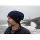Bonnet Long Bleu Marine Rasta Oversize en Laine Tendance Karpher BONNETS Nyls Création