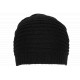 Bonnet Long Noir en Laine Style Rasta Oversize Tendance Karpher BONNETS Nyls Création