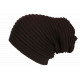 Bonnet Long Marron en Laine Style Rasta Oversize Tendance Karpher BONNETS Nyls Création