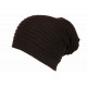 Bonnet Long Marron en Laine Style Rasta Oversize Tendance Karpher BONNETS Nyls Création