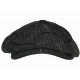 Beret Casquette Gavroche Grise Irlandaise à Chevrons en Laine Gurwal CASQUETTES Nyls Création