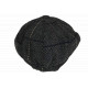 Beret Casquette Gavroche Grise Irlandaise à Chevrons en Laine Gurwal CASQUETTES Nyls Création