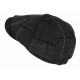 Beret Casquette Gavroche Grise Irlandaise à Chevrons en Laine Gurwal CASQUETTES Nyls Création