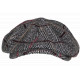 Beret Casquette Gavroche Gris Clair Irlandaise à Chevrons en Laine Gurwal CASQUETTES Nyls Création