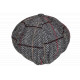 Beret Casquette Gavroche Gris Clair Irlandaise à Chevrons en Laine Gurwal CASQUETTES Nyls Création
