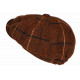 Beret Casquette Gavroche Orange Irlandaise à Chevrons en Laine Gurwal CASQUETTES Nyls Création